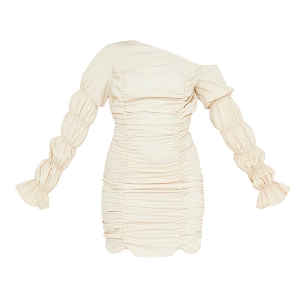 PrettyLittleThing Gathered Bodycon Dress